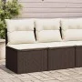 Set sofás jardín y cojines 2 pzas ratán sintético acacia marrón by , Garden sets - Ref: Foro24-3325239, Price: 121,99 €, Disc...