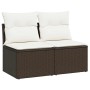 Set sofás jardín y cojines 2 pzas ratán sintético acacia marrón von , Gartensets - Ref: Foro24-3325239, Preis: 104,53 €, Raba...