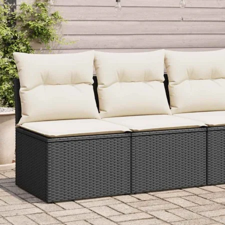 Set sofás jardín y cojines 2 pzas ratán sintético acacia negro von , Gartensets - Ref: Foro24-3325232, Preis: 107,31 €, Rabat...