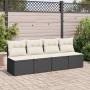 Set sofás jardín y cojines 2 pzas ratán sintético acacia negro by , Garden sets - Ref: Foro24-3325232, Price: 107,58 €, Disco...