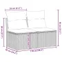 Set sofás jardín y cojines 2 pzas ratán sintético acacia beige by , Garden sets - Ref: Foro24-3325245, Price: 111,47 €, Disco...