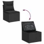 Set sofás jardín y cojines 10 pzas ratán sintético acacia negro de , Conjuntos de jardín - Ref: Foro24-3327527, Precio: 677,8...