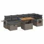 Set sofás jardín y cojines 5 pzas ratán sintético acacia gris by , Garden sets - Ref: Foro24-3328040, Price: 536,09 €, Discou...