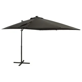 Cantilever parasol with pole and anthracite gray LED lights 250 cm by vidaXL, Umbrellas - Ref: Foro24-312322, Price: 167,09 €...