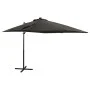 Cantilever parasol with pole and anthracite gray LED lights 250 cm by vidaXL, Umbrellas - Ref: Foro24-312322, Price: 167,09 €...