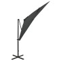 Ampelschirm mit Mast und anthrazitgrauen LED-Leuchten 250 cm von vidaXL, Sonnenschirme - Ref: Foro24-312322, Preis: 153,16 €,...