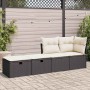 Set sofás jardín y cojines 2 pzas ratán sintético acacia negro by , Garden sets - Ref: Foro24-3328669, Price: 98,62 €, Discou...