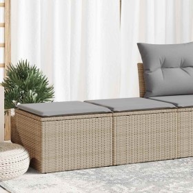 Set sofás jardín y cojines 2 pzas ratán sintético acacia beige by , Garden sets - Ref: Foro24-3328662, Price: 85,23 €, Discou...