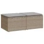 Set sofás jardín y cojines 2 pzas ratán sintético acacia beige by , Garden sets - Ref: Foro24-3328662, Price: 94,05 €, Discou...