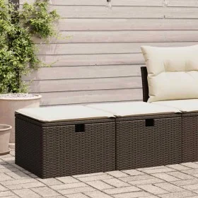Set sofás jardín y cojines 2 pzas ratán sintético acacia marrón by , Garden sets - Ref: Foro24-3328676, Price: 103,68 €, Disc...