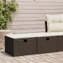 Set sofás jardín y cojines 2 pzas ratán sintético acacia marrón by , Garden sets - Ref: Foro24-3328676, Price: 103,68 €, Disc...