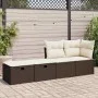 Set sofás jardín y cojines 2 pzas ratán sintético acacia marrón by , Garden sets - Ref: Foro24-3328676, Price: 103,68 €, Disc...