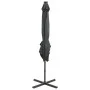Cantilever parasol with pole and anthracite gray LED lights 250 cm by vidaXL, Umbrellas - Ref: Foro24-312322, Price: 167,09 €...