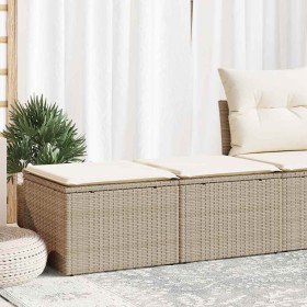 Set sofás jardín y cojines 2 pzas ratán sintético acacia beige by , Garden sets - Ref: Foro24-3328681, Price: 119,25 €, Disco...