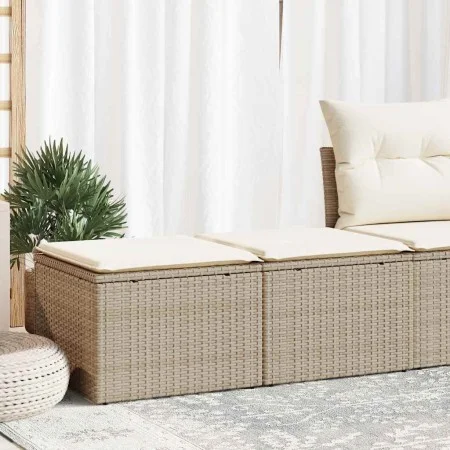 Set sofás jardín y cojines 2 pzas ratán sintético acacia beige by , Garden sets - Ref: Foro24-3328681, Price: 117,15 €, Disco...