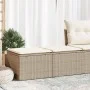 Set sofás jardín y cojines 2 pzas ratán sintético acacia beige by , Garden sets - Ref: Foro24-3328681, Price: 117,15 €, Disco...