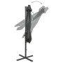 Ampelschirm mit Mast und anthrazitgrauen LED-Leuchten 250 cm von vidaXL, Sonnenschirme - Ref: Foro24-312322, Preis: 153,16 €,...