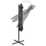 Cantilever parasol with pole and anthracite gray LED lights 250 cm by vidaXL, Umbrellas - Ref: Foro24-312322, Price: 167,09 €...