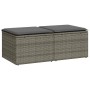 Set sofás jardín y cojines 2 pzas ratán sintético acacia gris von , Gartensets - Ref: Foro24-3328683, Preis: 100,83 €, Rabatt: %