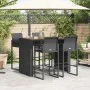 Set bar jardín sin cojines 5 pzas ratán sintético acacia negro by , Garden sets - Ref: Foro24-3328889, Price: 546,05 €, Disco...