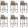 Set bar jardín sin cojines 7 pzas ratán sintético acacia gris von , Gartensets - Ref: Foro24-3328894, Preis: 700,67 €, Rabatt: %