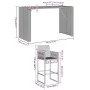Set bar jardín sin cojines 7 pzas ratán sintético acacia gris von , Gartensets - Ref: Foro24-3328894, Preis: 754,13 €, Rabatt: %