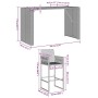 Set bar jardín sin cojines 7 pzas ratán sintético acacia gris von , Gartensets - Ref: Foro24-3328894, Preis: 700,67 €, Rabatt: %