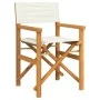 Silla de director plegable madera maciza de teca crema von , Gartenstühle - Ref: Foro24-4008507, Preis: 131,19 €, Rabatt: %