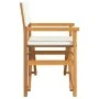 Silla de director plegable madera maciza de teca crema von , Gartenstühle - Ref: Foro24-4008507, Preis: 131,19 €, Rabatt: %