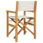 Silla de director plegable madera maciza de teca crema von , Gartenstühle - Ref: Foro24-4008507, Preis: 105,88 €, Rabatt: %