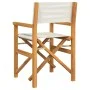 Silla de director plegable madera maciza de teca crema von , Gartenstühle - Ref: Foro24-4008507, Preis: 131,19 €, Rabatt: %