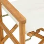 Silla de director plegable madera maciza de teca crema von , Gartenstühle - Ref: Foro24-4008507, Preis: 131,19 €, Rabatt: %