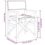 Silla de director plegable madera maciza de teca crema von , Gartenstühle - Ref: Foro24-4008507, Preis: 131,19 €, Rabatt: %