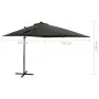 Ampelschirm mit Mast und anthrazitgrauen LED-Leuchten 250 cm von vidaXL, Sonnenschirme - Ref: Foro24-312322, Preis: 167,09 €,...