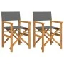 Sillas de director plegables 2 unidades madera maciza teca gris von , Gartenstühle - Ref: Foro24-4008513, Preis: 220,05 €, Ra...