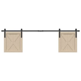 Kit de puerta corredera de armario acero carbono 183 cm by , DIY accessories - Ref: Foro24-4009666, Price: 31,52 €, Discount: %