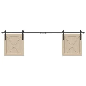Kit de puerta corredera de armario acero carbono 183 cm von , DIY-Zubehör - Ref: Foro24-4009666, Preis: 31,11 €, Rabatt: %
