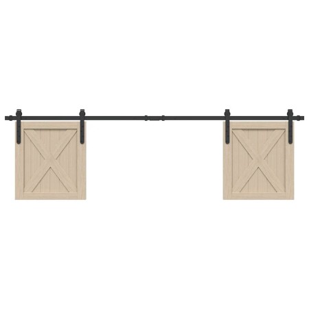 Kit de puerta corredera de armario acero carbono 183 cm von , DIY-Zubehör - Ref: Foro24-4009666, Preis: 31,52 €, Rabatt: %