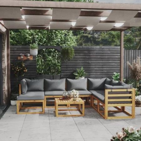 Gartenmöbel 8 Stück Kissen aus massivem Akazienholz von vidaXL, Gartensets - Ref: Foro24-3057615, Preis: 934,88 €, Rabatt: %