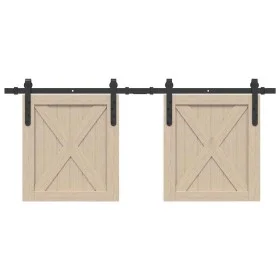 Kit de puerta corredera de armario acero carbono 122 cm by , DIY accessories - Ref: Foro24-4009664, Price: 35,90 €, Discount: %