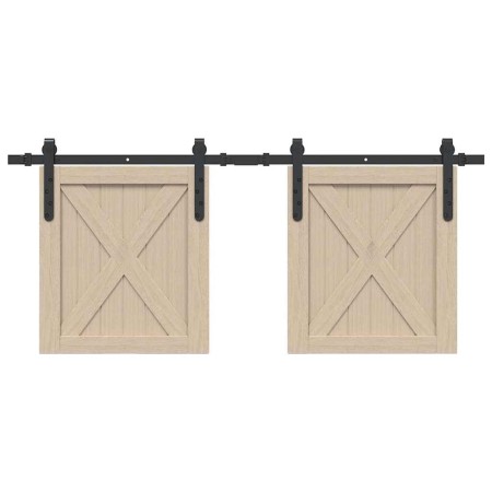 Kit de puerta corredera de armario acero carbono 122 cm von , DIY-Zubehör - Ref: Foro24-4009664, Preis: 36,49 €, Rabatt: %