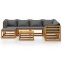 8-piece garden furniture set with cushions, made of solid acacia wood. by vidaXL, Garden sets - Ref: Foro24-3057615, Price: 8...