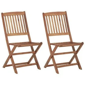 Folding garden chairs 2 units solid acacia wood by vidaXL, Garden chairs - Ref: Foro24-313603, Price: 112,72 €, Discount: %