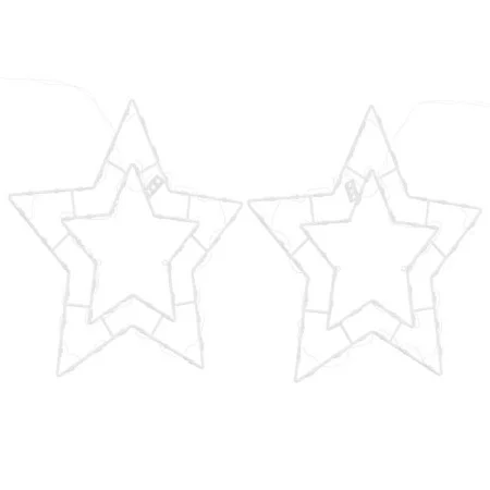 Luces de Navidad Silueta Estrella 2piezas 50 LEDs blanco cálido de , Luces de Navidad - Ref: Foro24-4019595, Precio: 25,06 €,...