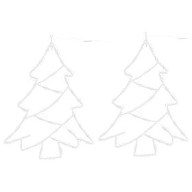 Luces de Navidad Silueta de Árbol 2 piezas 50LEDs blanco cálido von , Weihnachtsbeleuchtung - Ref: Foro24-4019597, Preis: 20,...