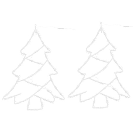 Luces de Navidad Silueta de Árbol 2 piezas 50LEDs blanco cálido von , Weihnachtsbeleuchtung - Ref: Foro24-4019597, Preis: 20,...