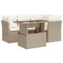 Juego de sofás jardín con cojines 5 pzas ratán sintético beige von , Gartensets - Ref: Foro24-3326149, Preis: 401,71 €, Rabat...