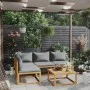 5-teiliges Gartenmöbel-Set mit Kissen aus massivem Akazienholz von vidaXL, Gartensets - Ref: Foro24-3057626, Preis: 450,41 €,...