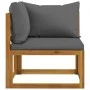 5-piece garden furniture set with solid acacia wood cushions by vidaXL, Garden sets - Ref: Foro24-3057626, Price: 448,90 €, D...