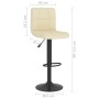 Taburetes de cocina 2 unidades de tela crema by , Kitchen stools - Ref: Foro24-334284, Price: 110,85 €, Discount: %